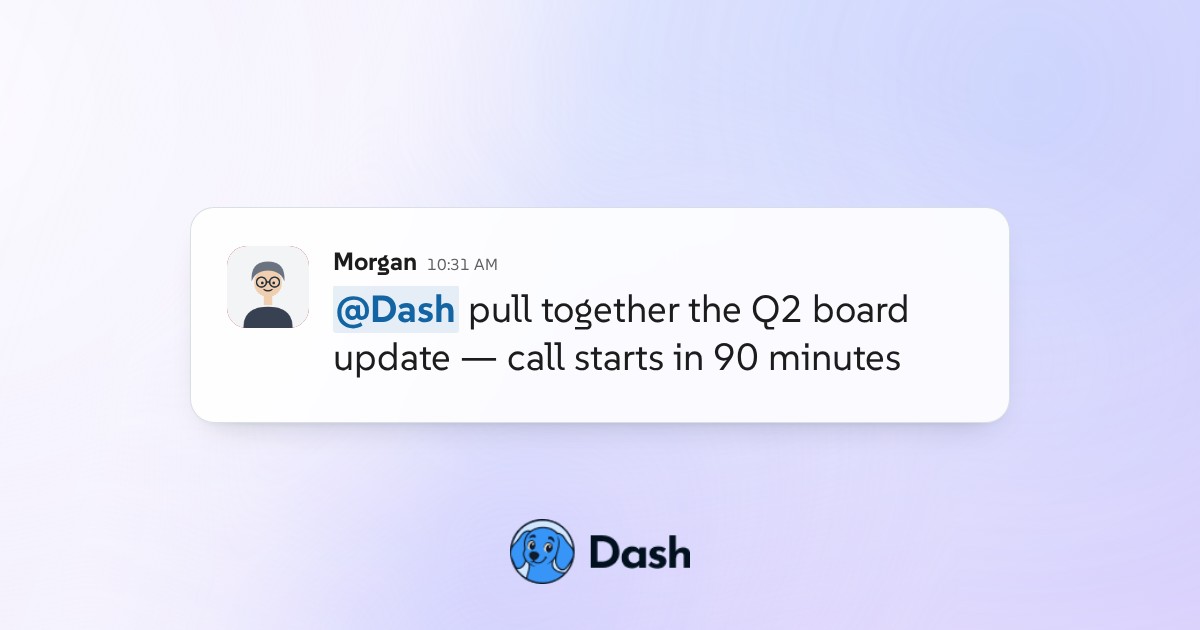 Conversation preview for Assemble the quarterly board update