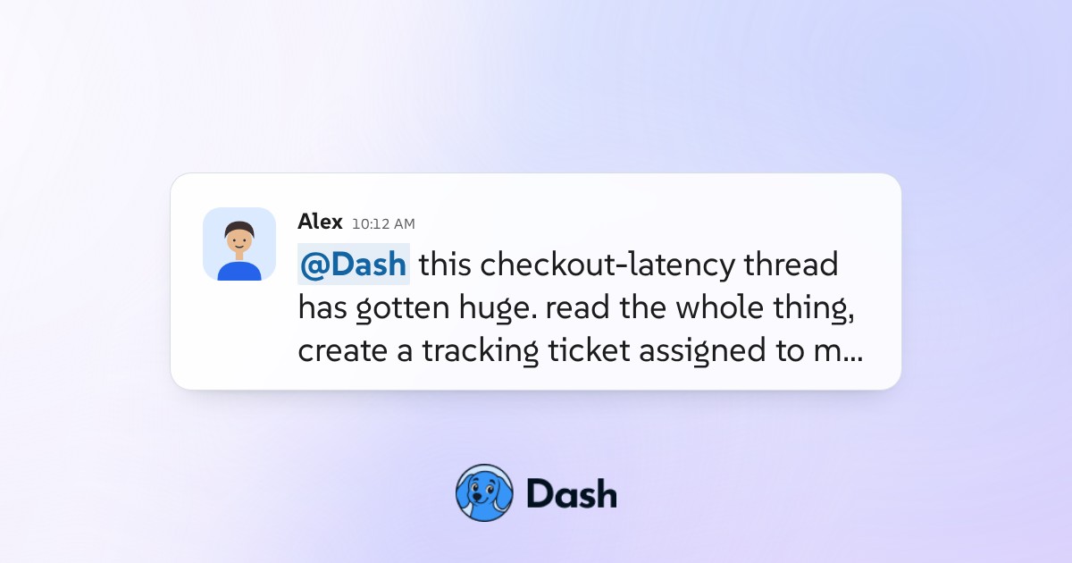 Conversation preview for Turn a Slack thread into a filed epic