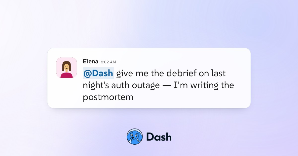 Conversation preview for Draft the incident postmortem debrief