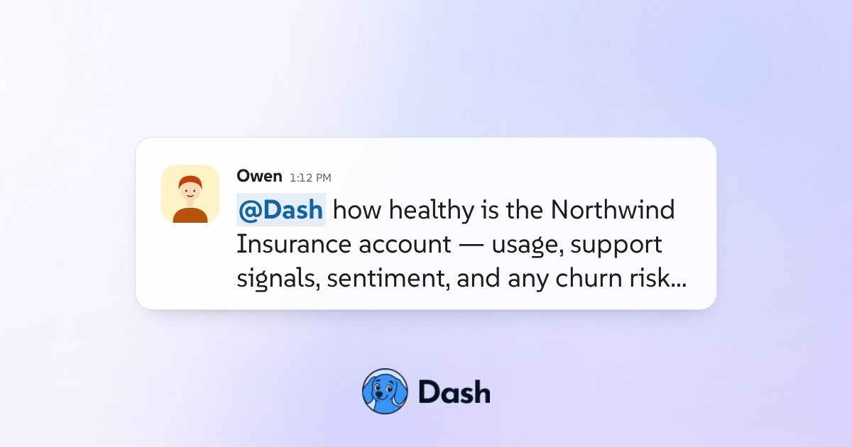 Conversation preview for Check account health and churn risk