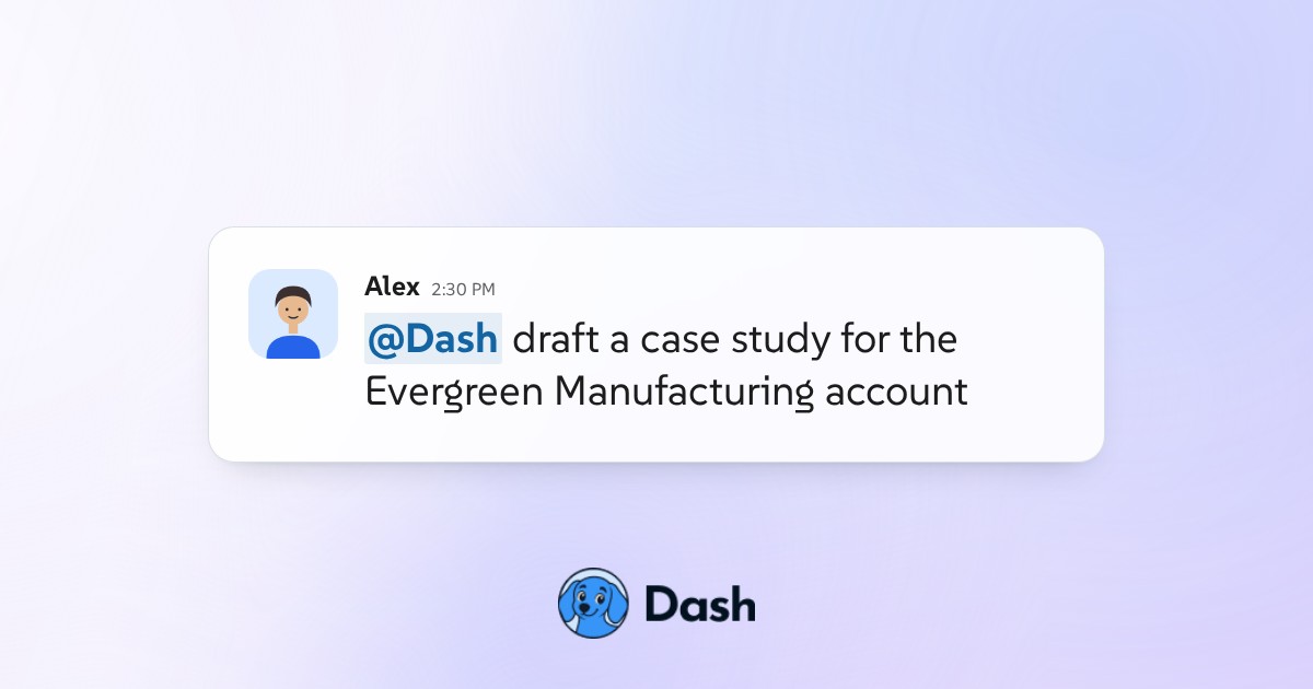 Conversation preview for Draft a customer case study from your CRM