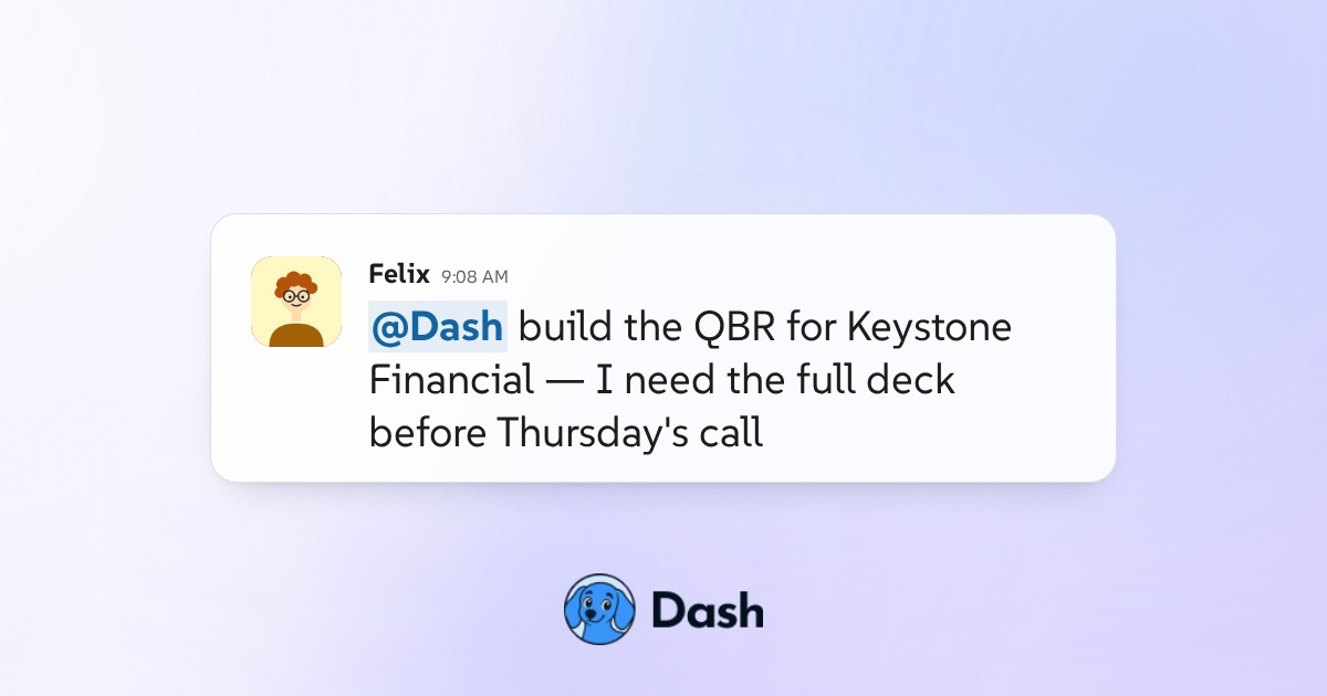 Conversation preview for Build a customer QBR from CRM and usage data